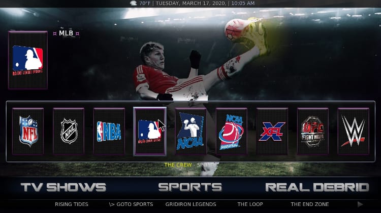 After the BK Nox Build install on Kodi, enjoy many sports streams