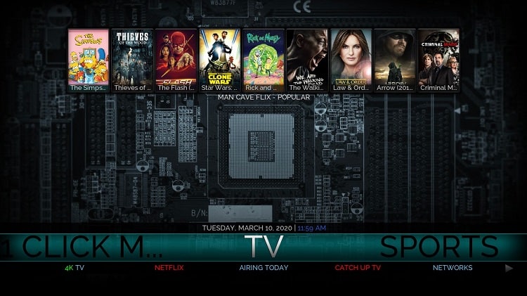 After the install, enjoy Movies TV Series and Sports on Streamline Kodi Build