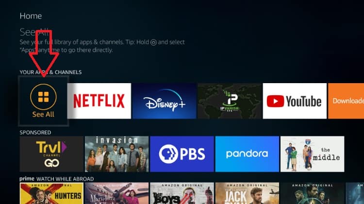 After the install, you'll find Oreo TV under your Firestick app menu