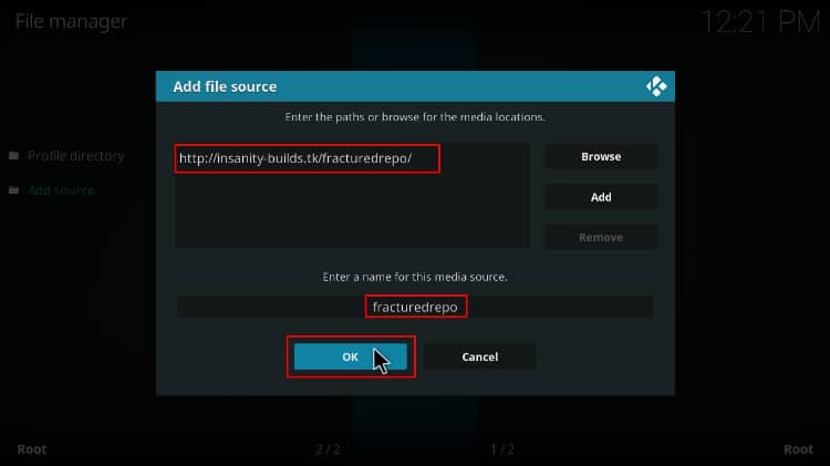 Add file source to download fratured repo to install joker kodi builds