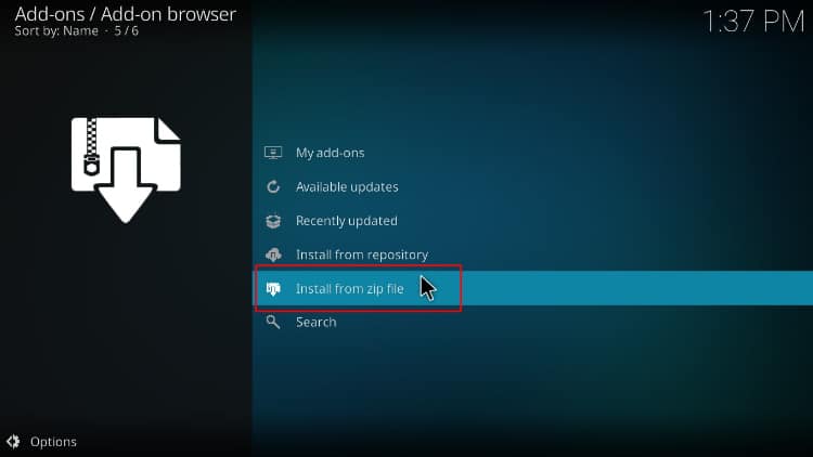 To install Whyz kid wizard required to Install the Streamline Build, select install from a zip file option on Kodi