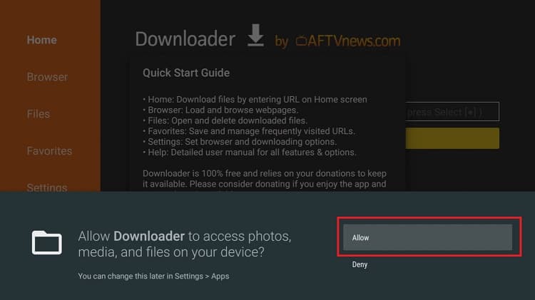 Downloader permissions