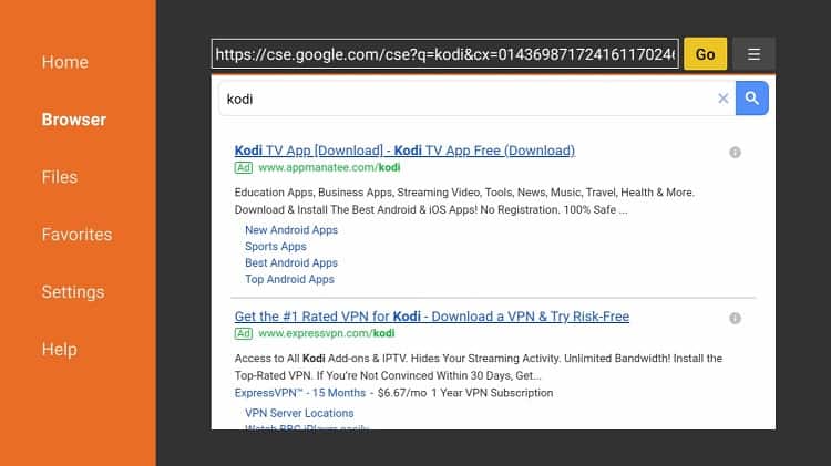 searching Kodi - install Kodi on Chromecast