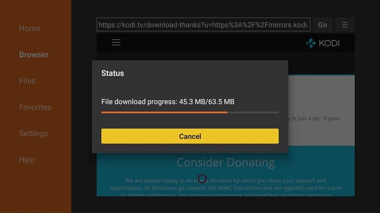 Downloading Kodi on Chromecast