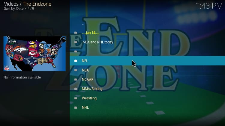 The Endzone Interface