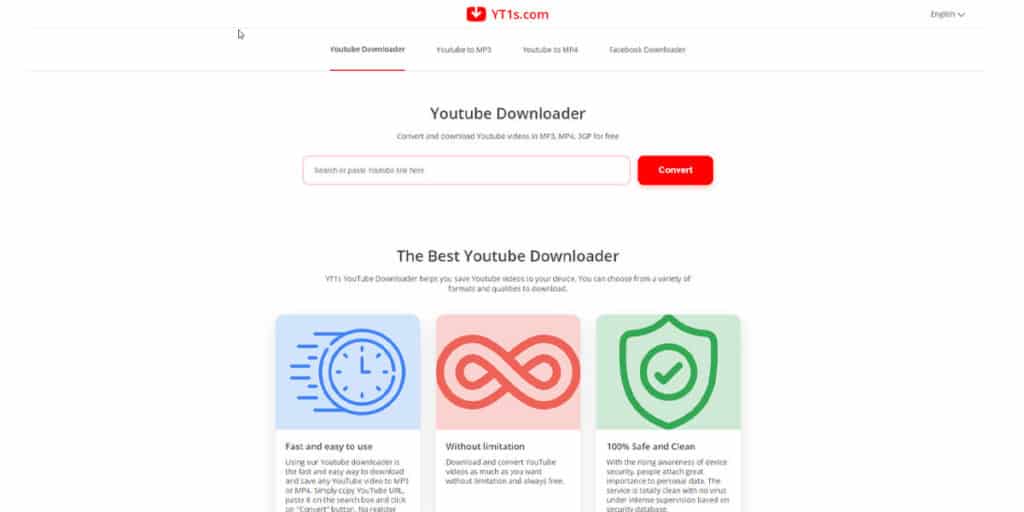 YouTube Downloader is a website that proposes to convert YouTube videos to MP4, MP3, and even 3GP files