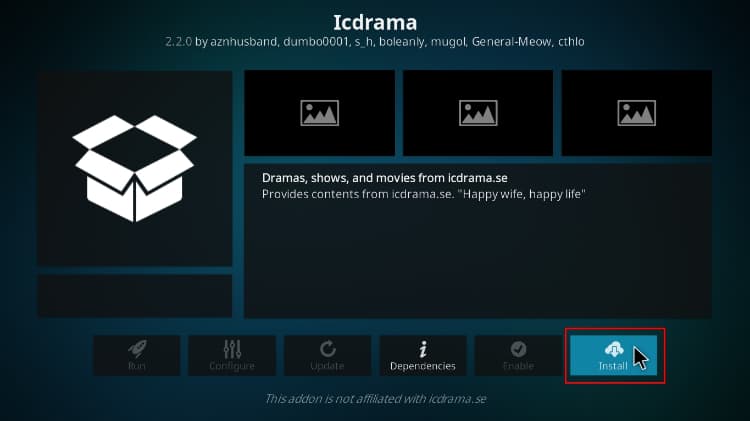 install icDrama Kodi Addon