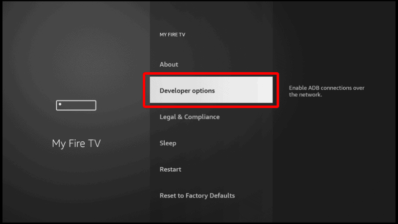 Developer options on Firestick