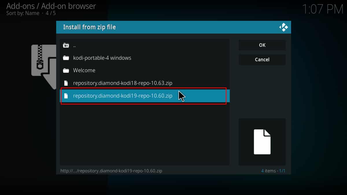 To install Diamond Shadow on Kodi, select the appropriate repository for your Kodi