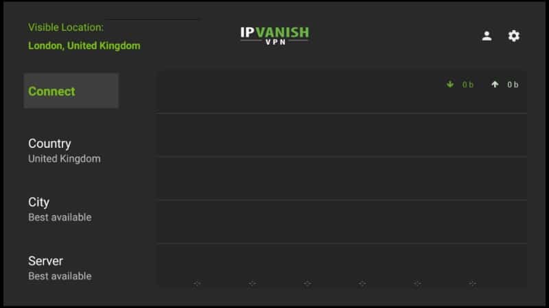 Select a server on IPVanish