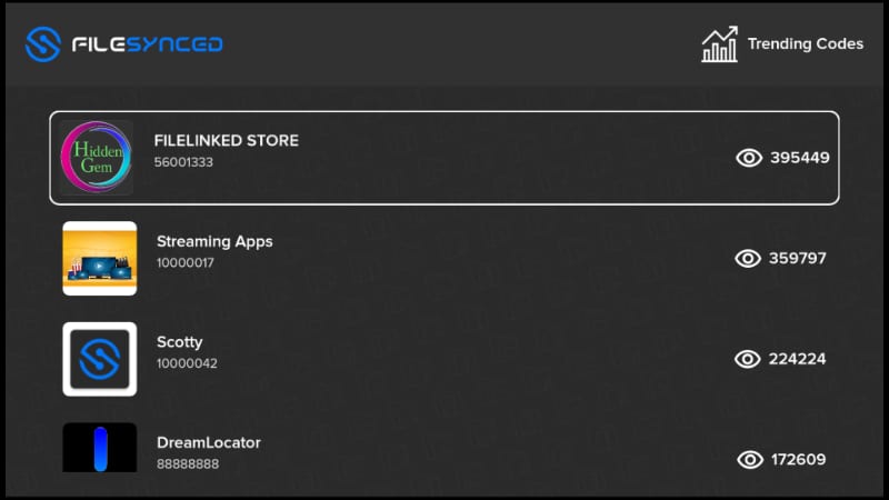 Trending Codes on FileSynced