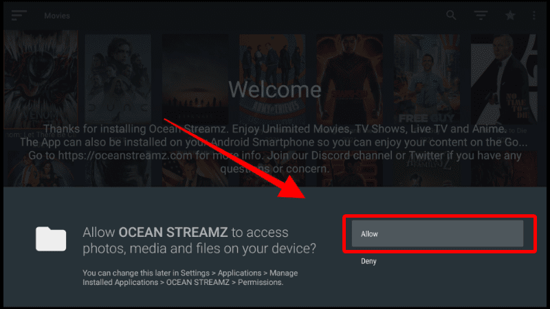 OceanStreamz APK permissions