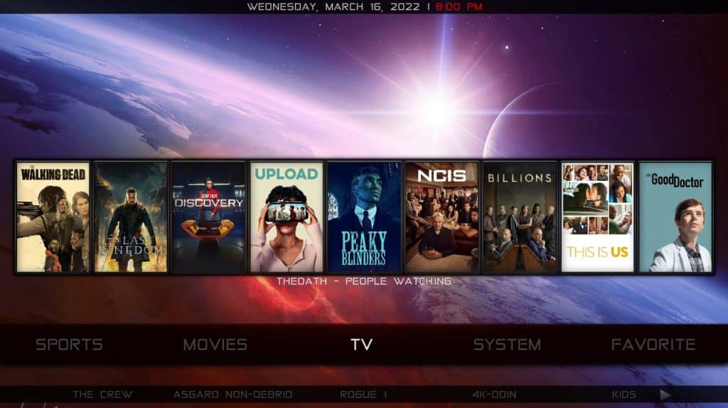 Kodi TV shows