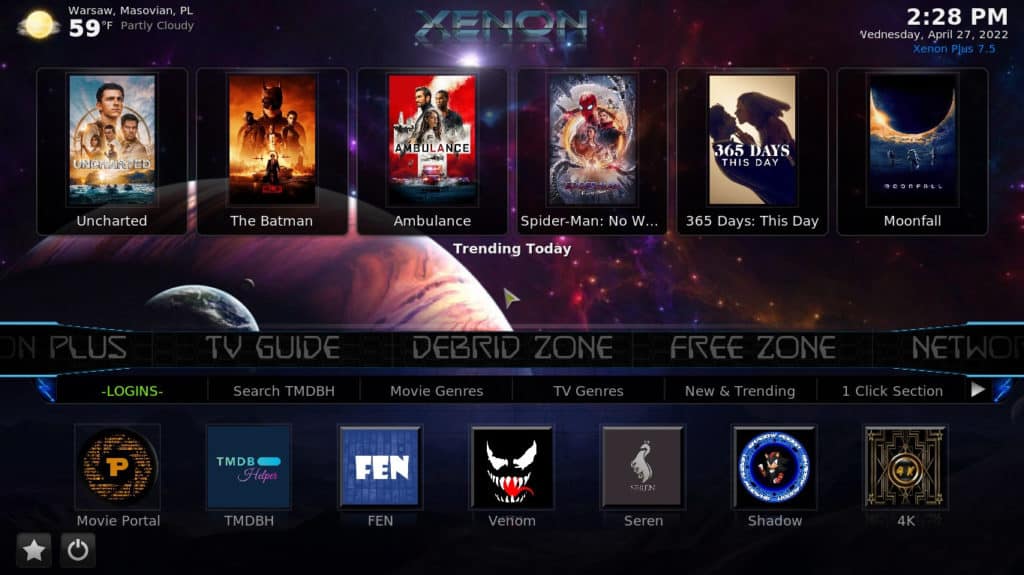 Diggz Xenon is arguably the most popular Kodi build