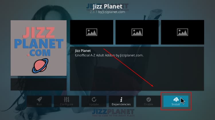 install Jizz Planet Kodi addon