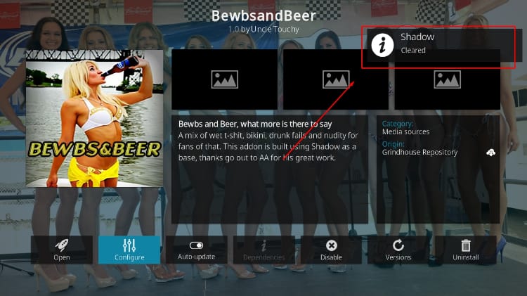 Real-debrid is configurated after the Addon Bewbsandbeer install on Kodi