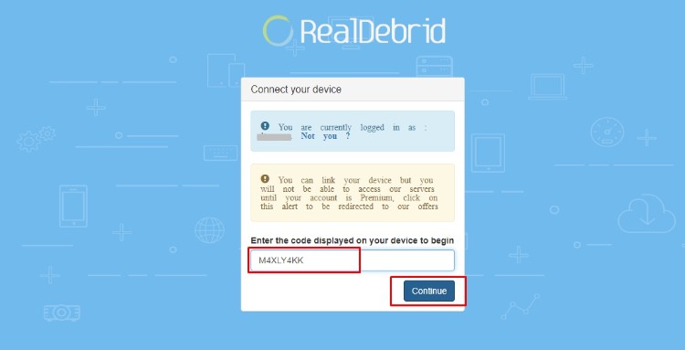 Real Debrid device linking