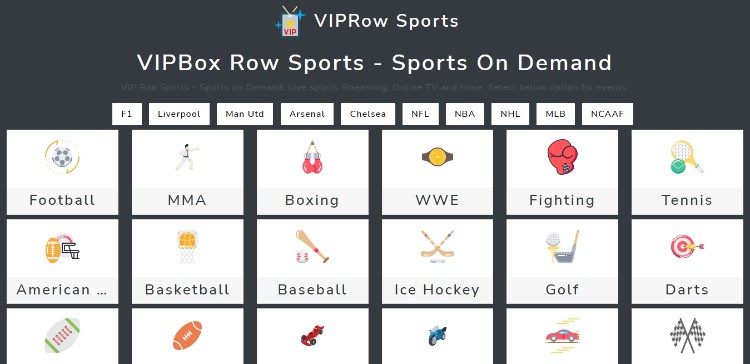 VIPBox Row Sports is one of the Best CrackStreams Alternatives