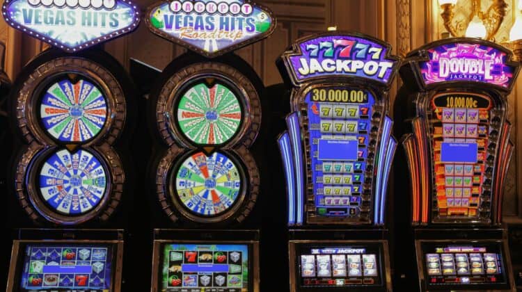 slots machines with assorted color buttons