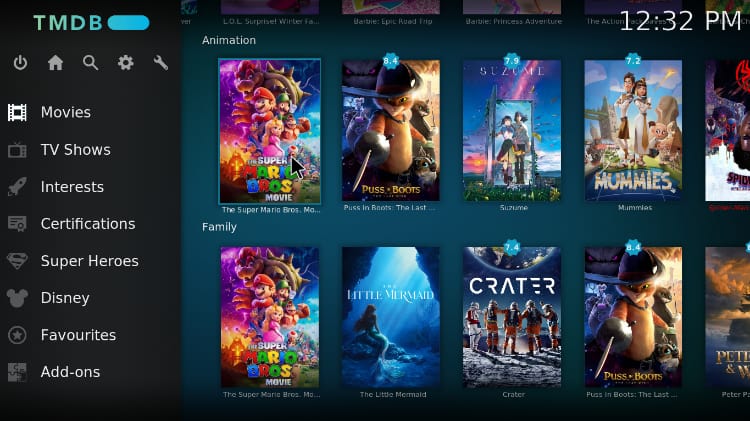 After the install process ends, enjoy Estuary Switch Kodi Build Animation Section