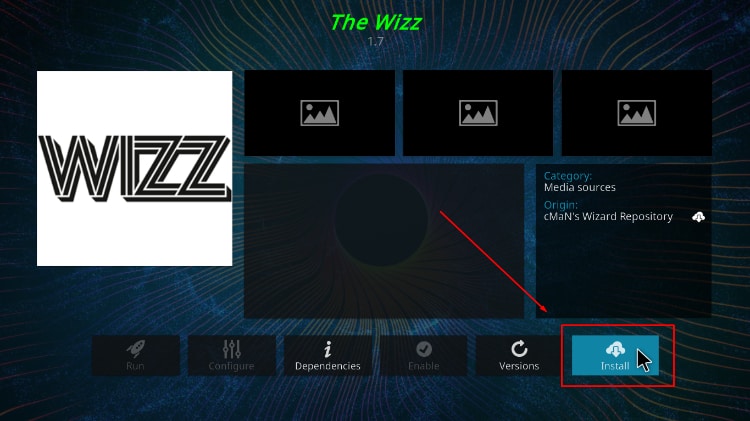 install The Wizz Kodi Addon