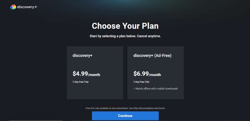 Discovery Plus USA plans