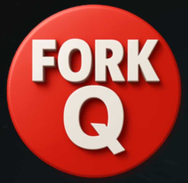 Fork Q app icon for food ordering, restaurant menu, or meal delivery service.