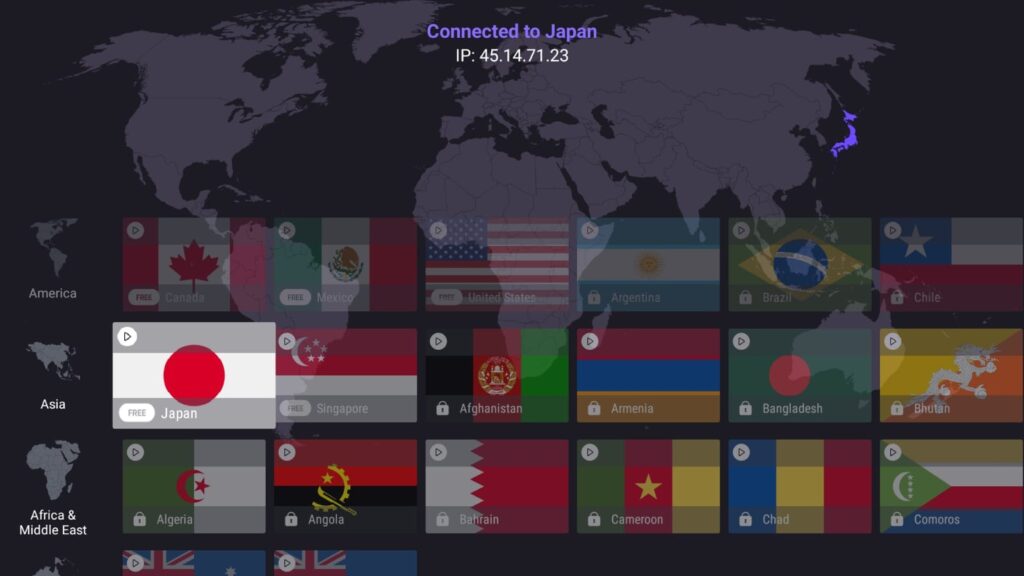 Secure access to Japanese content via VPN server in Japan.