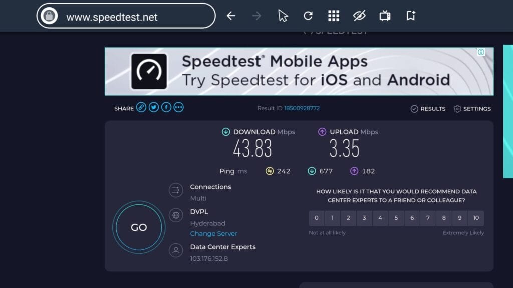 surfshark speedtest