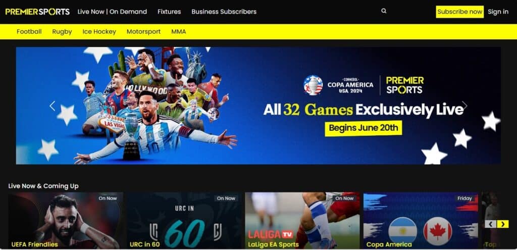 Watch Copa America Free Online via Premier Sports
