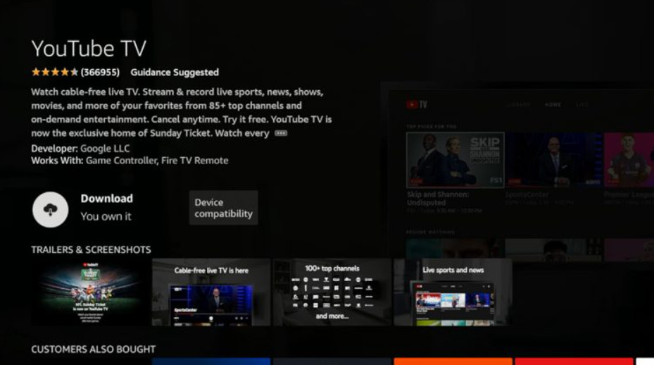 Gain access to all key sports channels and networks on Fire TV Stick with YouTube TV